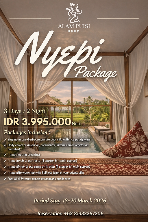 Nyepi Promo/Paket Nyepi 2026 ubud/Nyepi Package 2026